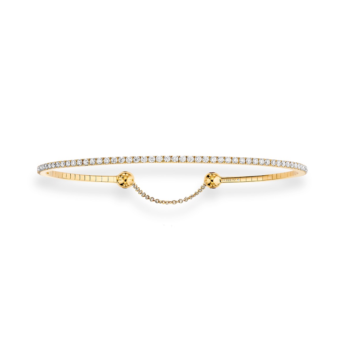 Messika Armband Diamant Gelbgold Skinny 0.80 ct. – Front